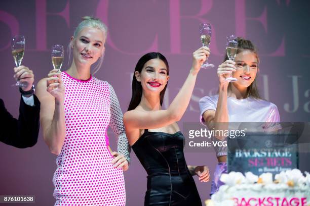 Victoria's Secret Angels Karlie Kloss, Lily Aldridge and Martha Hunt attend Mercedes-Benz 'Backstage Secrets' By Russell James - Book Launch &...