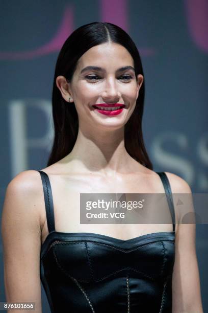 Victoria's Secret Angel Lily Aldridge attends Mercedes-Benz 'Backstage Secrets' By Russell James - Book Launch & Shanghai Exhibition opening party at...
