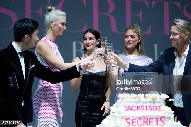 Host, Victoria's Secret Angels Karlie Kloss and Lily Aldridge, photographer Russell James, Victoria's Secret Angel Martha Hunt attend Mercedes-Benz...
