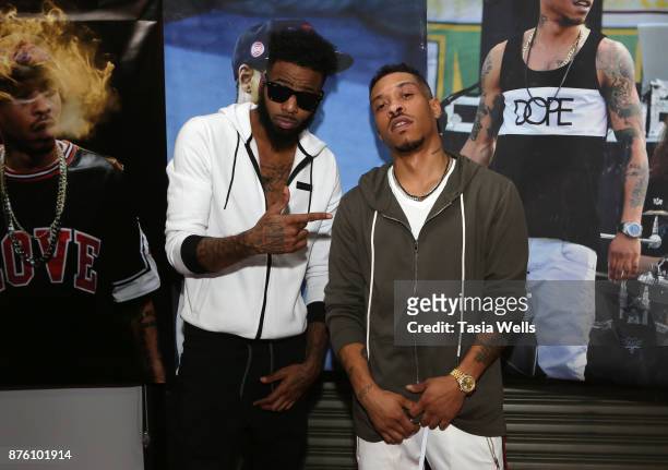 Al B. Sure Jr. And Chef Sean attend Chef Sean's single and video release party for "Gone" on November 18, 2017 in Los Angeles, California.