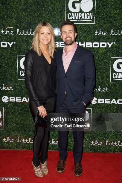 Rob McElhenney and Kaitlin Olson attend the 2017 GO Campaign Gala at NeueHouse Los Angeles on November 18, 2017 in Hollywood, California.