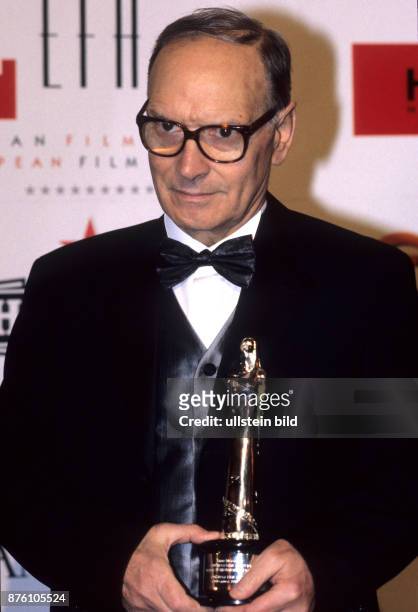 Filmkomponist Ennio Morricone anlässlich der Verleihung des Europäischen Filmpreises in Berlin