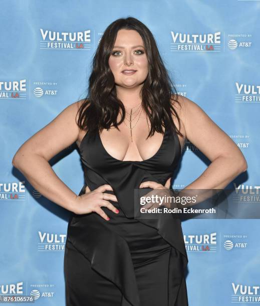 Actress Lauren Ash attends the "UNReal vs Superstore: Pop-Culture Trivia Game Show" at Vulture Festival Los Angeles at Hollywood Roosevelt Hotel on...