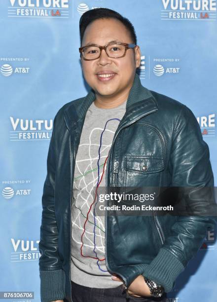 Actor Nico Santos attends the "UNReal vs Superstore: Pop-Culture Trivia Game Show" at Vulture Festival Los Angeles at Hollywood Roosevelt Hotel on...