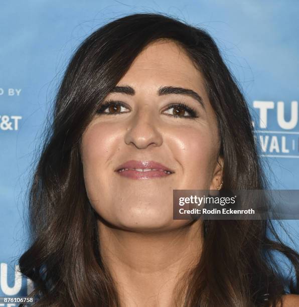 Actress D'Arcy Carden attends the "UNReal vs Superstore: Pop-Culture Trivia Game Show" at Vulture Festival Los Angeles at Hollywood Roosevelt Hotel...