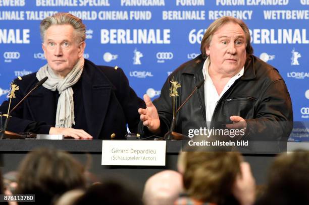 Regisseur Benoit Delepine und Schauspieler Gerard Depardieu während der Pressekonferenz zum Film -SAINT AMOUR- anlässlich der 66. Internationalen...