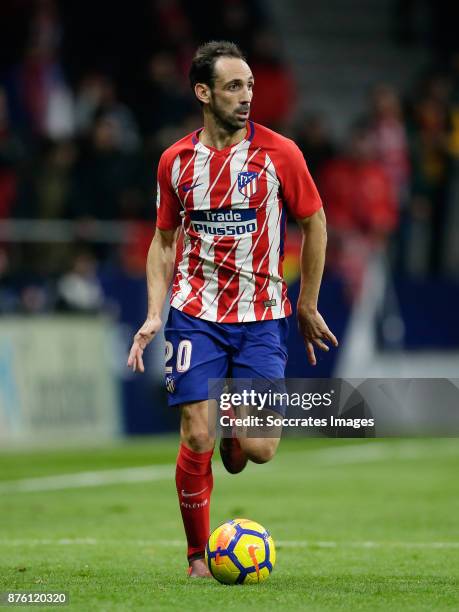 Juanfran of Atletico Madrid during the Spanish Primera Division match between Atletico Madrid v Real Madrid at the Estadio Wanda Metropolitano on...