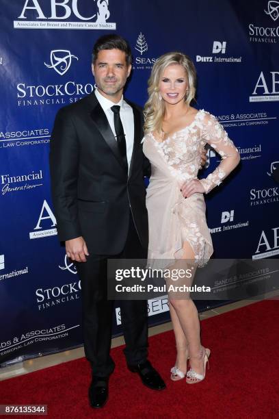 Actors Jeremy John Wells and Crystal Hunt attend the 28th annual Talk Of The Town gala at The Beverly Hilton Hotel on November 18, 2017 in Beverly...