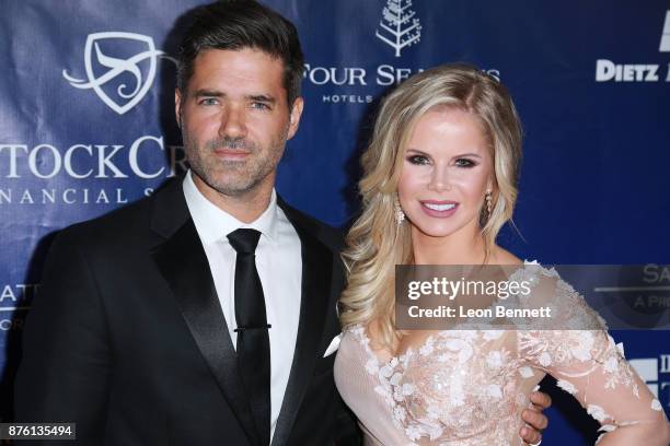 Actors Jeremy John Wells and Crystal Hunt attends the 28th Annual Talk Of The Town Gala at The Beverly Hilton Hotel on November 18, 2017 in Beverly...