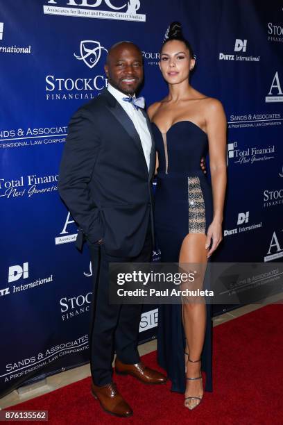 Actor Taye Diggs and Model Amanza Smith Brown attend the 28th annual Talk Of The Town gala at The Beverly Hilton Hotel on November 18, 2017 in...