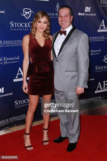 Actress Christine Evangelista and composer John Tabacco attends the 28th Annual Talk Of The Town Gala at The Beverly Hilton Hotel on November 18,...