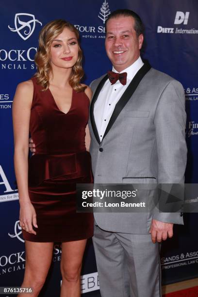 Actress Christine Evangelista and composer John Tabacco attends the 28th Annual Talk Of The Town Gala at The Beverly Hilton Hotel on November 18,...