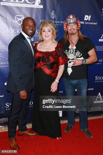 Taye Diggs, Gloria Gebbia and Bret Michaels attends the 28th Annual Talk Of The Town Gala at The Beverly Hilton Hotel on November 18, 2017 in Beverly...