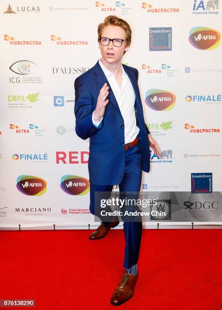 Canadian actor Calum Worthy attends the 6th Annual UBCP/ACTRA Awards at Vancouver Playhouse on November 18, 2017 in Vancouver, Canada.