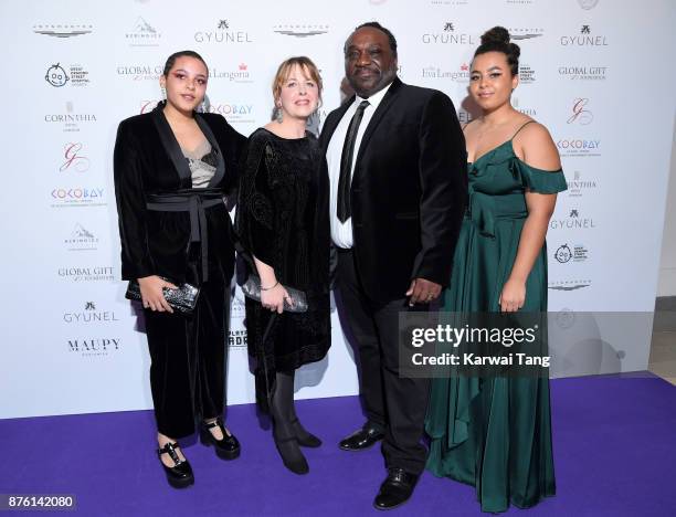 Steve Edwards and family attend The Global Gift gala held at the Corinthia Hotel on November 18, 2017 in London, England.