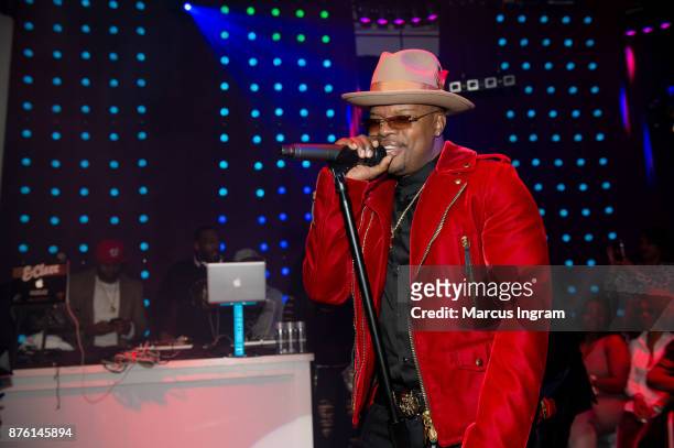 Bell Biv DeVoe singer Ricky Bell performs onstage during the 50th birthday celebration for Ronnie DeVoe at Revel on November 18, 2017 in Atlanta,...