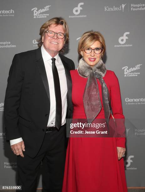 Singer Peter Noone and Mireille Strasser Noone attend the Dream Foundation's 2017 Dreamland Gala at The Ritz-Carlton Bacara on November 18, 2017 in...