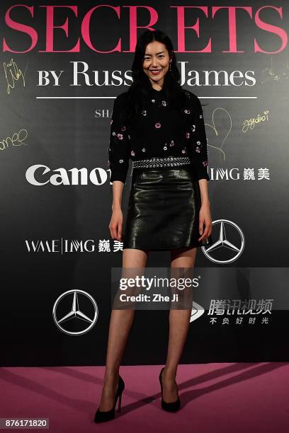 Model Liu Wen attends the Mercedes-Benz 'Backstage Secrets' By Russell James - Book Launch & Shanghai Exhibit Opening Party at Harbor City Gala Hall...