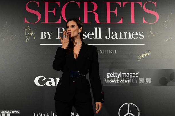Model Alessandra Ambrosio attends the Mercedes-Benz 'Backstage Secrets' By Russell James - Book Launch & Shanghai Exhibit Opening Party at Harbor...