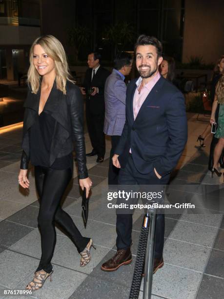 Kaitlin Olson and Rob McElhenney are seen on November 18, 2017 in Los Angeles, California.