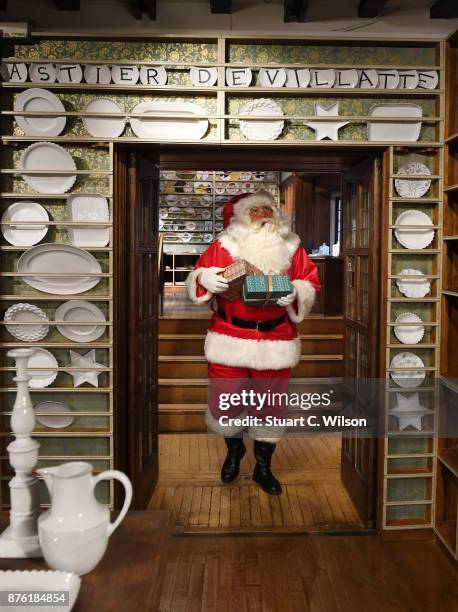 Father Christmas arrives at Liberty London to kick off the festive season on November 19, 2017 in London, England.