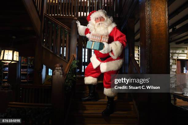 Father Christmas arrives at Liberty London to kick off the festive season on November 19, 2017 in London, England.