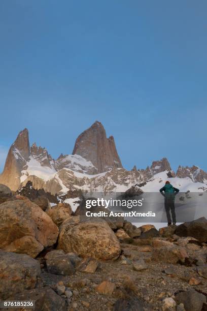 hiking in argentina's patagonia - chalten stock pictures, royalty-free photos & images