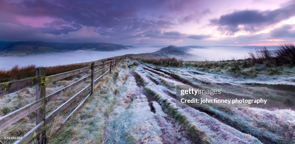 The Great frosty Ridge, Derbyshire, UK