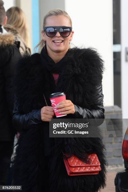 Nadiya Bychkova seen leaving her hotel on November 19, 2017 in Blackpool, England.