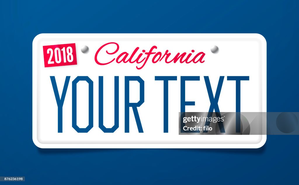 California License Plate