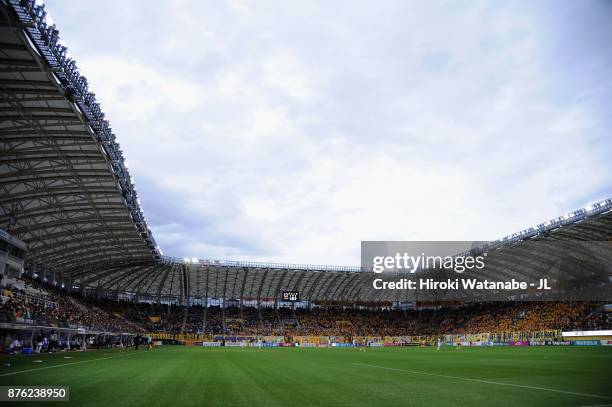 General view during the J.League J1 match between Vegalta Sendai and Omiya Ardija at Yurtec Stadium Sendai on November 18, 2017 in Sendai, Miyagi,...