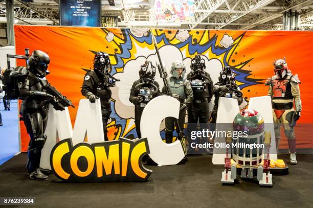 Star Wars cosplayers seen during the Birmingham MCM Comic Con held at NEC Arena on November 19, 2017 in Birmingham, England.