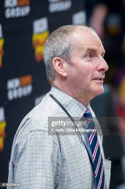 Chris Barrie who played Arnold Judas Rimmer in Red Dwarf meets fans during the Birmingham MCM Comic Con held at NEC Arena on November 19, 2017 in...