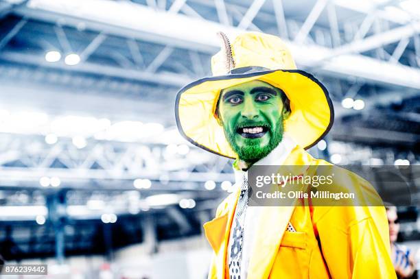 The Mask cosplayer seen during the Birmingham MCM Comic Con held at NEC Arena on November 19, 2017 in Birmingham, England.