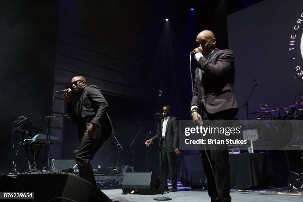 Wes Felton and Raheem DeVaughn of R&B duo The Cross Rhodes performs live in concert at The Anthem on November 18, 2017 in Washington, DC. Wes