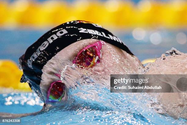 Poul Zellmann of Germany competes in the men's 1500m Freestyle final during the FINA Swimming World Cup at OCBC Aquatic Centre on November 19, 2017...