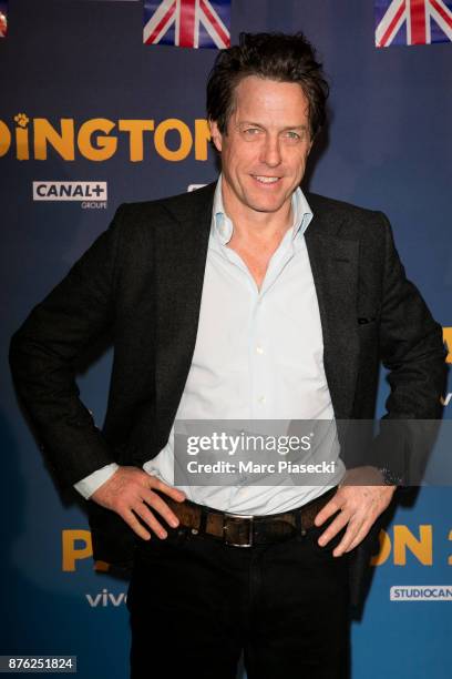 Actor Hugh Grant attends the 'Paddington II' Premiere at L'Olympia on November 19, 2017 in Paris, France.