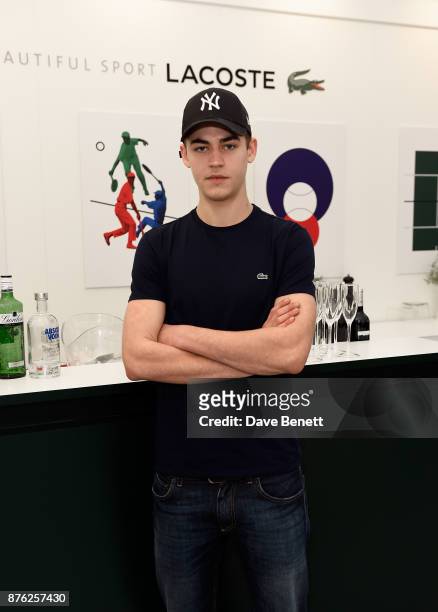 Hero Fiennes attends Lacoste VIP Lounge at the 2017 ATP World Tour Tennis Finals on November 19, 2017 in London, United Kingdom.
