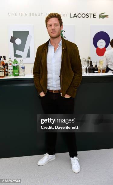 James Norton attends Lacoste VIP Lounge at the 2017 ATP World Tour Tennis Finals on November 19, 2017 in London, United Kingdom.