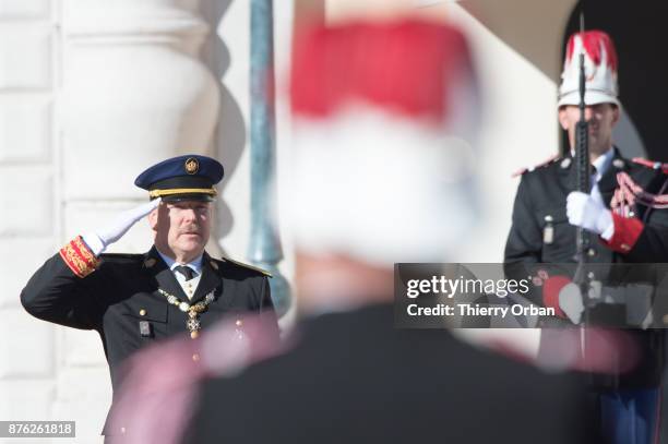 Prince Albert II of Monaco attend the Monaco National Day Celebrations on November 19, 2017 in Monaco, Monaco.