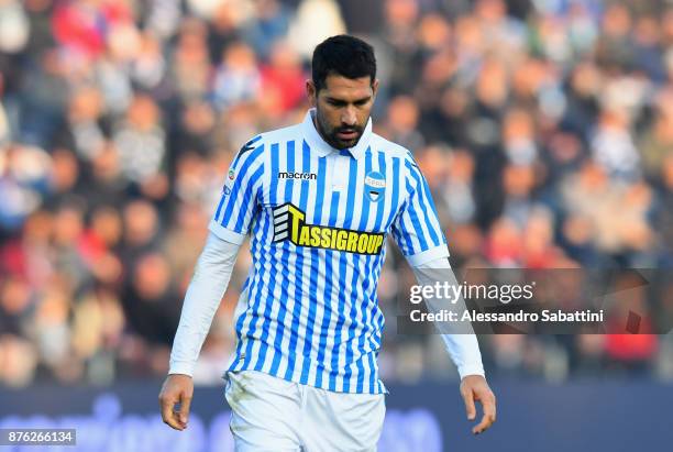 Marco Boriello of Spal reacts during the Serie A match between Spal and ACF Fiorentina at Stadio Paolo Mazza on November 19, 2017 in Ferrara, Italy.