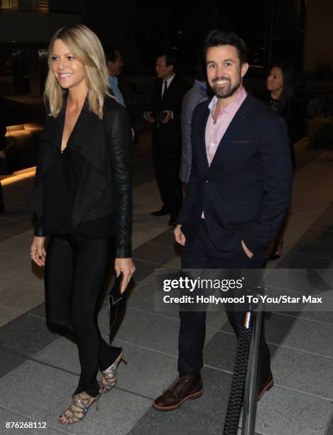 Rob McElhenney and Kaitlin Olson are seen on November 18, 2017 in Los Angeles, CA.