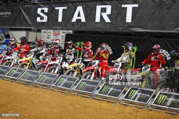 Illustration start during the Supercross of Paris on November 19, 2017 at U Arena in Nanterre, France.