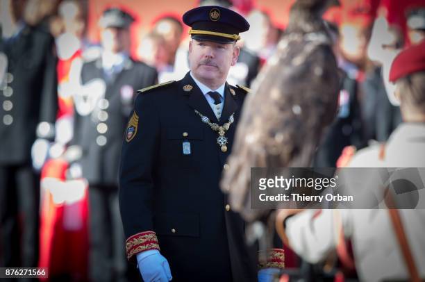 Prince Albert II of Monaco attend the Monaco National Day Celebrations on November 19, 2017 in Monaco, Monaco.