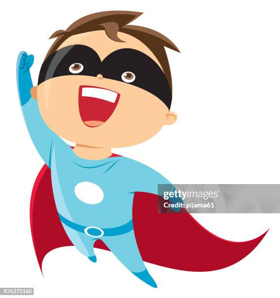 stockillustraties, clipart, cartoons en iconen met vliegende superheld - superheld