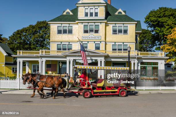 mackinac street - mackinac island stock pictures, royalty-free photos & images