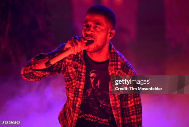 Kid Cudi performs during his "Passion, Pain & Demon Slayin' Tour" at The Warfield on November 18, 2017 in San Francisco, California.