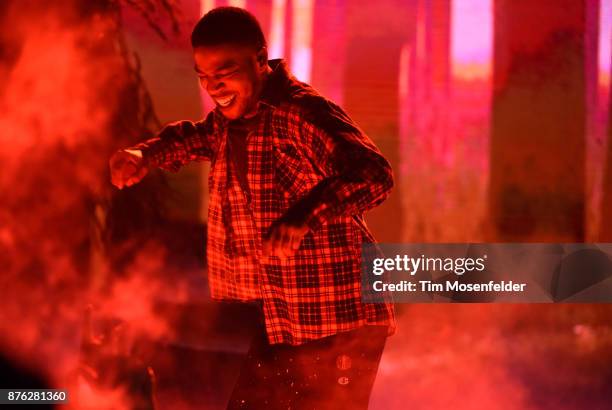 Kid Cudi performs during his "Passion, Pain & Demon Slayin' Tour" at The Warfield on November 18, 2017 in San Francisco, California.