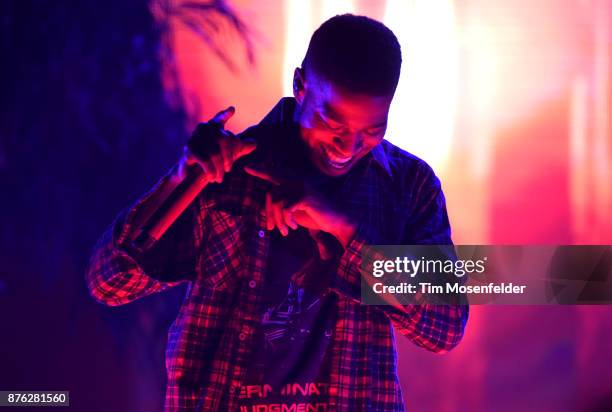 Kid Cudi performs during his "Passion, Pain & Demon Slayin' Tour" at The Warfield on November 18, 2017 in San Francisco, California.