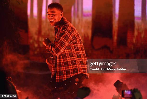 Kid Cudi performs during his "Passion, Pain & Demon Slayin' Tour" at The Warfield on November 18, 2017 in San Francisco, California.